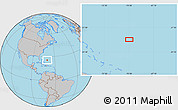 Gray Location Map of the area around 25° 51' 37" N, 70° 28' 29" W