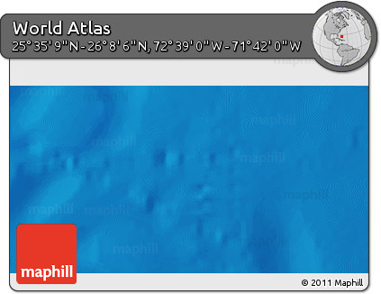 Physical 3D Map of the Area around 25° 51' 37" N, 72° 10' 30" W