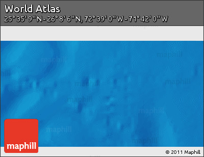 Physical 3D Map of the Area around 25° 51' 37" N, 72° 10' 30" W