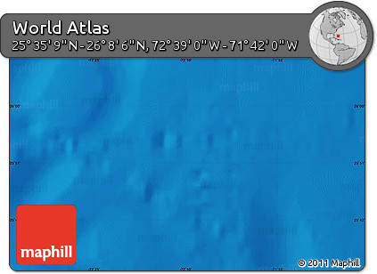 Physical Map of the Area around 25° 51' 37" N, 72° 10' 30" W