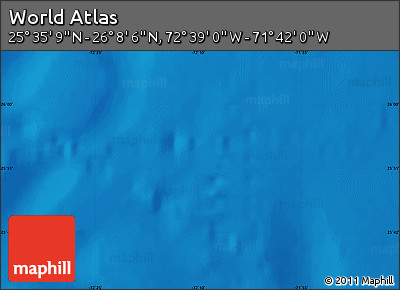 Physical Map of the Area around 25° 51' 37" N, 72° 10' 30" W
