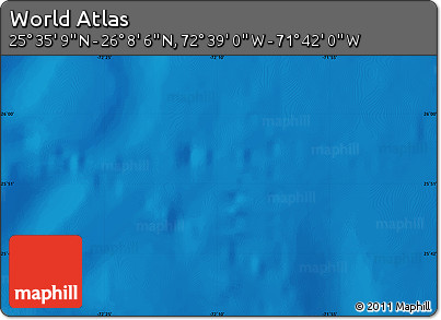 Physical Map of the Area around 25° 51' 37" N, 72° 10' 30" W