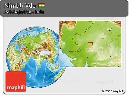 Physical Location Map of Nimbli Vda
