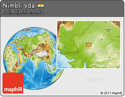Physical Location Map of Nimbli Vda