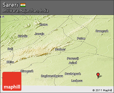 Physical Panoramic Map of Sareri