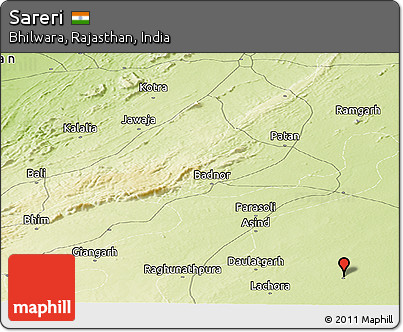 Physical Panoramic Map of Sareri