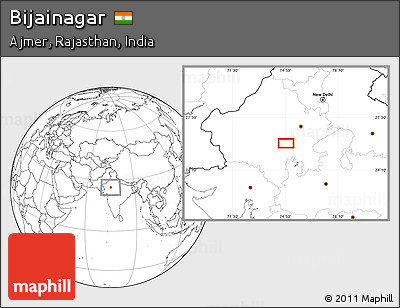 Blank Location Map of Bijainagar