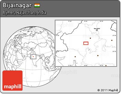Blank Location Map of Bijainagar