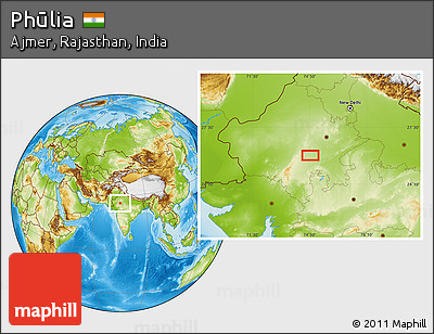 Physical Location Map of Phūlia