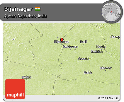 Physical Panoramic Map of Bijainagar