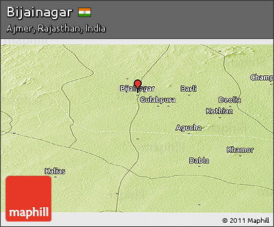 Physical Panoramic Map of Bijainagar