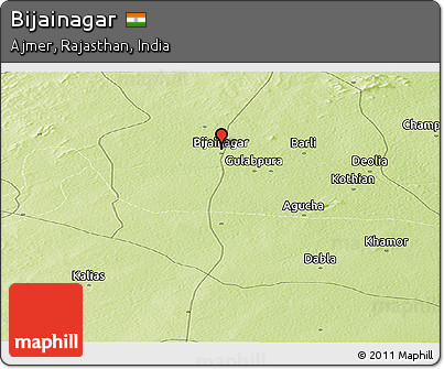 Physical Panoramic Map of Bijainagar