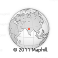 Outline Map of the Area around 25° 51' 37" N, 76° 34' 29" E, rectangular outline