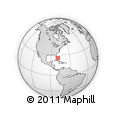 Outline Map of the Area around 25° 51' 37" N, 78° 58' 29" W, rectangular outline