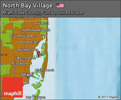 North Bay Village Map Free Physical Map Of North Bay Village