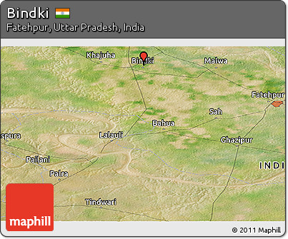 Satellite Panoramic Map of Bindki