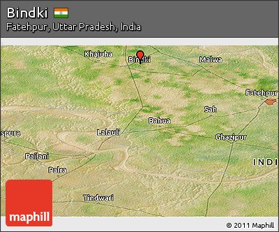 Satellite Panoramic Map of Bindki