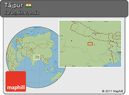 savanna style location map of tjpur