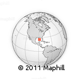 Outline Map of the Area around 25° 51' 37" N, 88° 19' 29" W, rectangular outline