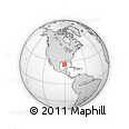 Outline Map of the Area around 25° 51' 37" N, 90° 52' 30" W, rectangular outline
