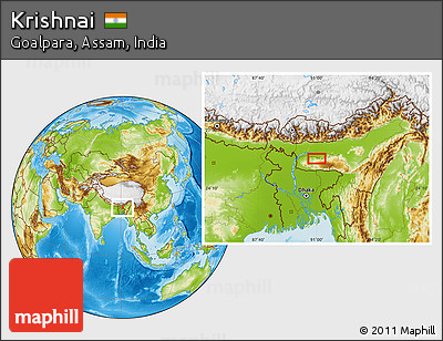 Physical Location Map of Krishnai