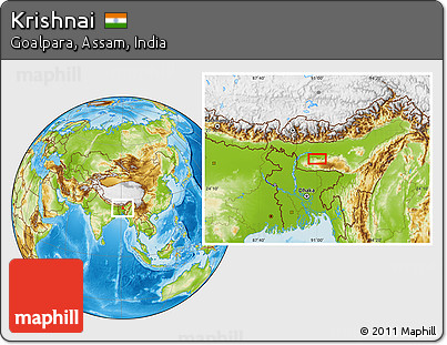 Physical Location Map of Krishnai
