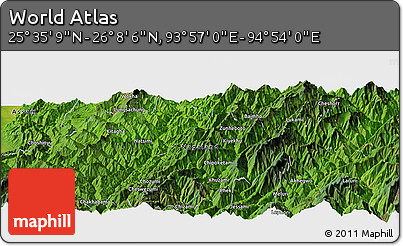 Satellite Panoramic Map of the Area around 25° 51' 37" N, 94° 25' 30" E