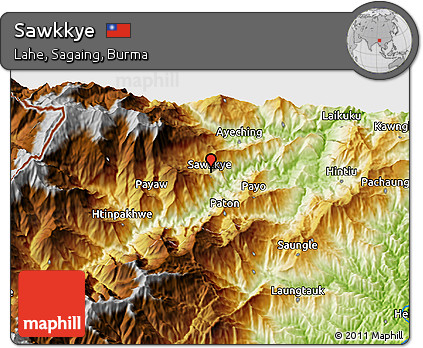 Physical 3D Map of Sawkkye