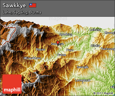 Physical 3D Map of Sawkkye