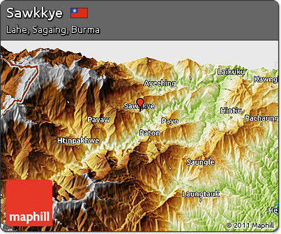 Physical 3D Map of Sawkkye