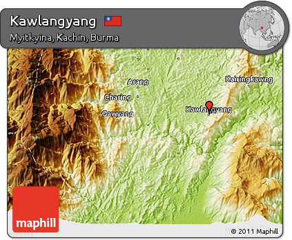 Physical 3D Map of Kawlangyang