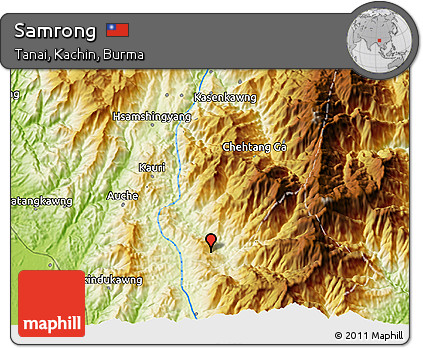 Physical 3D Map of Samrong
