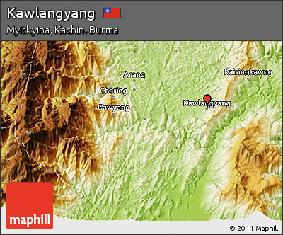 Physical 3D Map of Kawlangyang