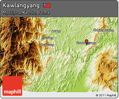 Physical 3D Map of Kawlangyang