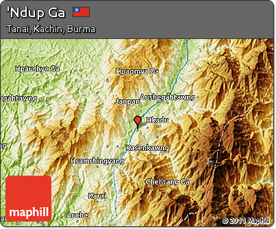 Physical 3D Map of 'Ndup Ga