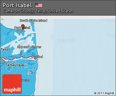 Political 3D Map of Port Isabel