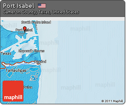 Political 3D Map of Port Isabel