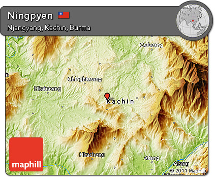 Physical 3D Map of Ningpyen