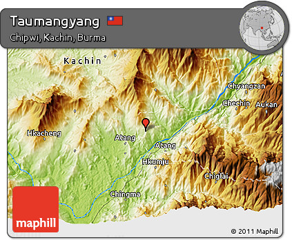 Physical 3D Map of Taumangyang