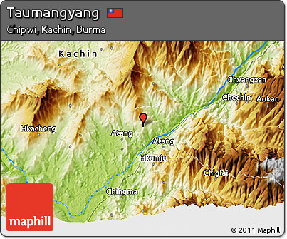 Physical 3D Map of Taumangyang
