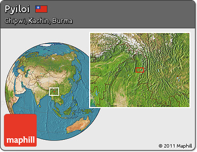 Satellite Location Map of Pyiloi