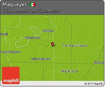 Physical 3D Map of Magueyes