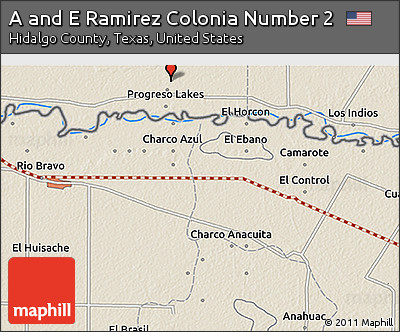 Shaded Relief 3D Map of a and E Ramirez Colonia Number 2