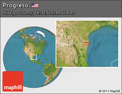 Satellite Location Map of Progreso