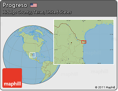 Savanna Style Location Map of Progreso