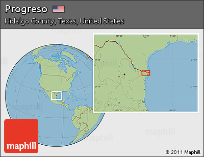 Savanna Style Location Map of Progreso