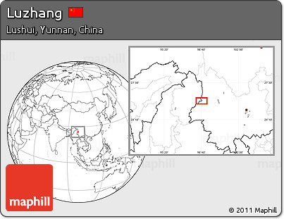 Blank Location Map of Luzhang