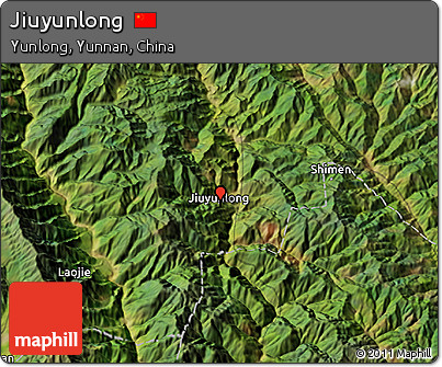 Satellite 3D Map of Jiuyunlong