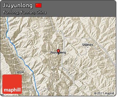 Shaded Relief 3D Map of Jiuyunlong