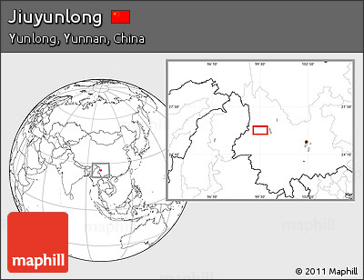 Blank Location Map of Jiuyunlong